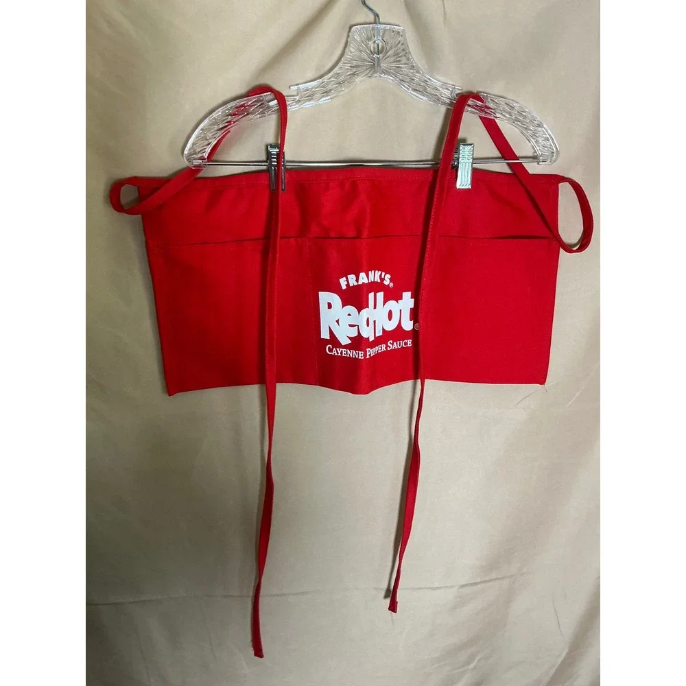 Franks RedHot Cayenne Pepper Sauce Red Waist Apron‎ 3 Pockets Server BBQ Cooking